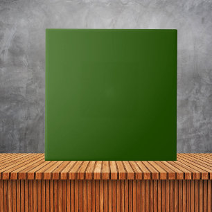 Minimalistisch Classic Green Solid Color #245501 Fliese