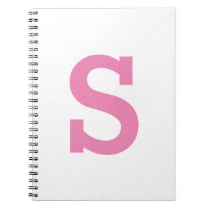 Minimalistisch Classic Modern Pink Initial Letter Notizblock