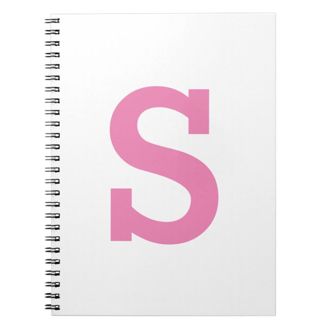 Minimalistisch Classic Modern Pink Initial Letter Notizblock (Vorderseite)