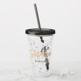Minimalistisch Classy Simple Bridesmaid Personalis Acryltrinkbecher
