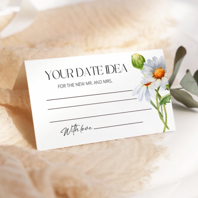 Minimalistisch Daisy Date Nachtideen. Datum jar Begleitkarte (Von Creator hochgeladen)