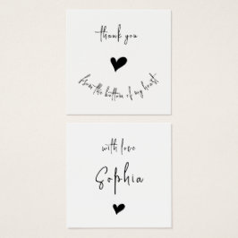 Minimalistisch Dankeschön an Herzliche Visitenkart