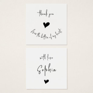 Minimalistisch Dankeschön an Herzliche Visitenkart