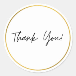 Minimalistisch Dankeschön-Aufkleber Runder Aufkleber