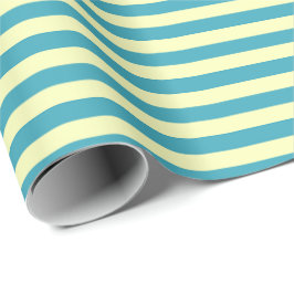 Minimalistisch Dawn Blue und Momisa Candy Stripe G Geschenkpapier