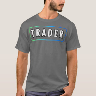 Minimalistisch Day Trading mit Blue Green Gradient T-Shirt