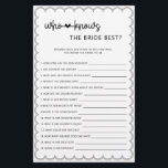 Minimalistisch, der das beste Brautparty der Braut Flyer<br><div class="desc">Dieser niedliche Minimalist, der das Beste Brautparty der Braut kennt, hat sich mit unserer Scalloped Border Collection abstimmen lassen. Er hat ein klassisches Design mit einer einzigartigen Drehung - die geschlagene Grenze ist eine Art, und wird diesem Spiel sicherlich ein wenig Retro-Gefühl verleihen. Wenn Sie gewollt haben, Ihren Gast mit...</div>