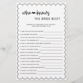 Minimalistisch, der das beste Brautparty der Braut Flyer