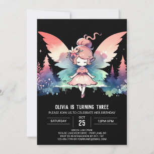 Minimalistisch Design Fairy Birthday Einladung