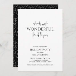 Minimalistisch die wunderbarste Time Holiday Party Einladung