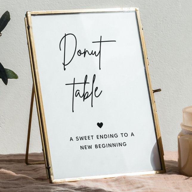 Minimalistisch Donut Bar Sign | Dessert Table Sign Poster (Von Creator hochgeladen)