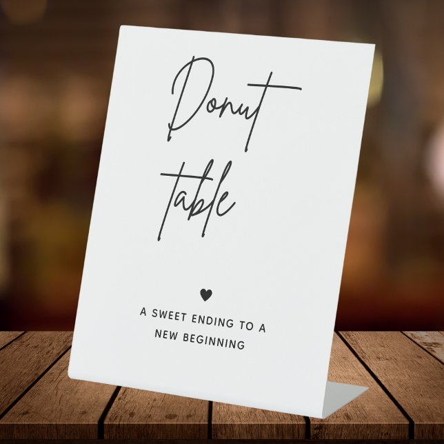 Minimalistisch Donut Bar Sign | Dessert Table Sign Sockelschild (Von Creator hochgeladen)