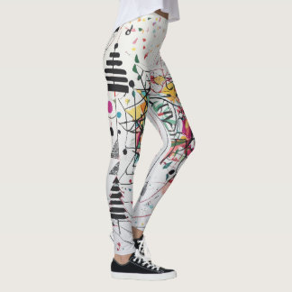 "Minimalistisch Doodle Pad Christmas: Pop Art Abst Leggings