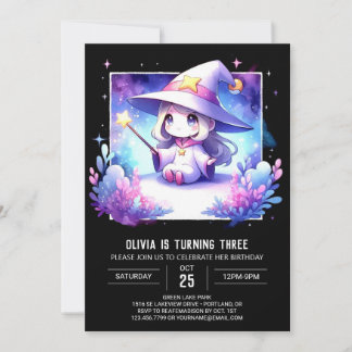 Minimalistisch Dreamy Wizard Geburtstag Einladung