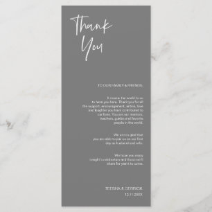 Minimalistisch dunkelgrau, Place Setting Dankeschö Programm