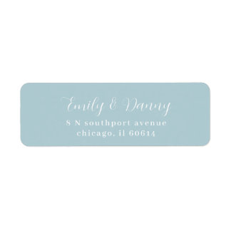 Minimalistisch Dusty Baby Blue Elegant Hochzeitsad
