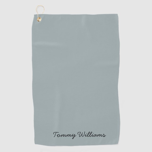 Minimalistisch Dusty Blue Beruflich Simple Golfhandtuch (Vorderseite)