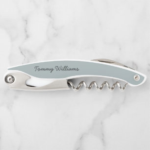Minimalistisch Dusty Blue Beruflich Simple Kellnermesser