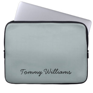Minimalistisch Dusty Blue Beruflich Simple Laptopschutzhülle