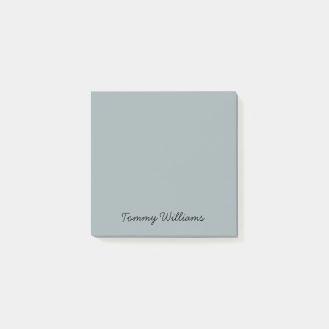 Minimalistisch Dusty Blue Beruflich Simple Post-it Klebezettel (Vorderseite)