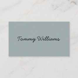 Minimalistisch Dusty Blue Beruflich Simple Visitenkarte
