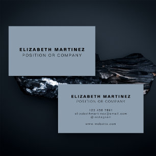 Minimalistisch Dusty Blue Moderne Berufliche, kund Visitenkarte