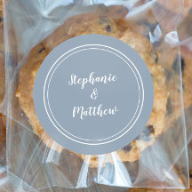 Minimalistisch Dusty Blue Wedding Bride Groom Gevo