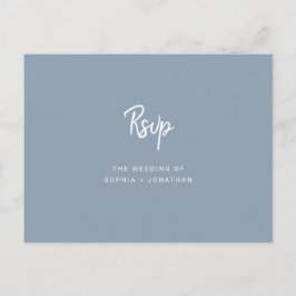 Minimalistisch Dusty Blue Wedding | UAWG zur Wahl Postkarte