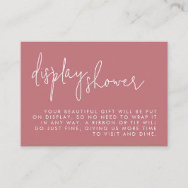 Minimalistisch Dusty Rose Brautparty Display Dusch Begleitkarte
