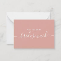 Minimalistisch Dusty Rose Bridesmaid Vorschlag