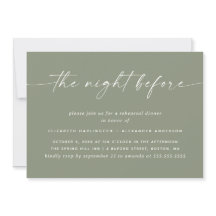 Minimalistisch Dusty Sage Green Probe Dinner