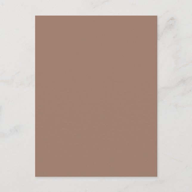 Minimalistisch Earthy Brown Postcard Postkarte (Vorderseite)