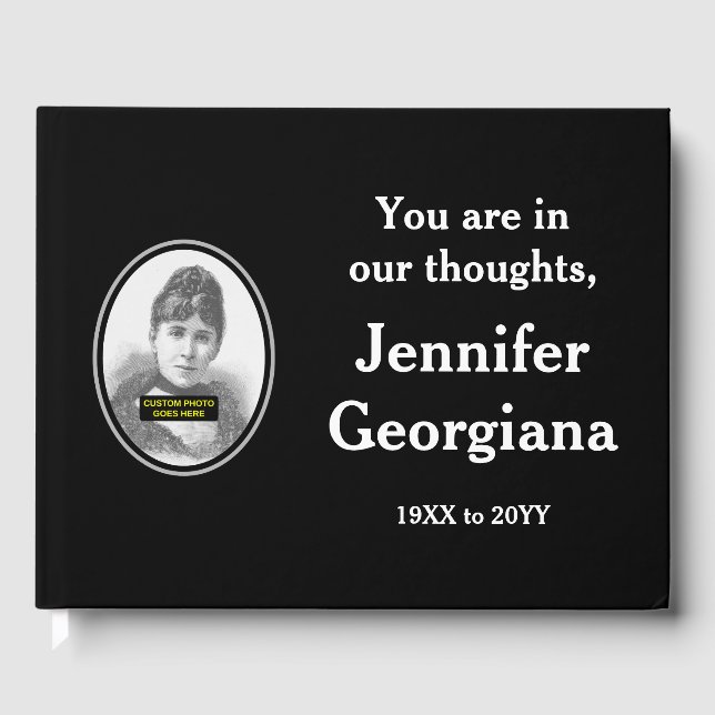 Minimalistisch & Einfach Beileid Gästebuch (Vorderseite)