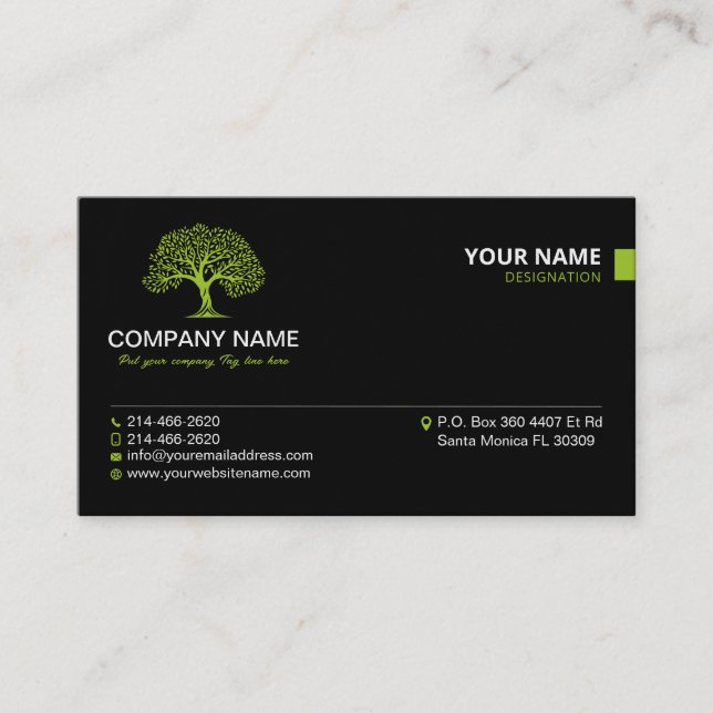 Minimalistisch, einfach, Beruflich, schwarz, einzi Visitenkarte (Vorderseite)