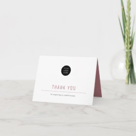 Minimalistisch-einfach-Business dank Kartenklappen Dankeskarte