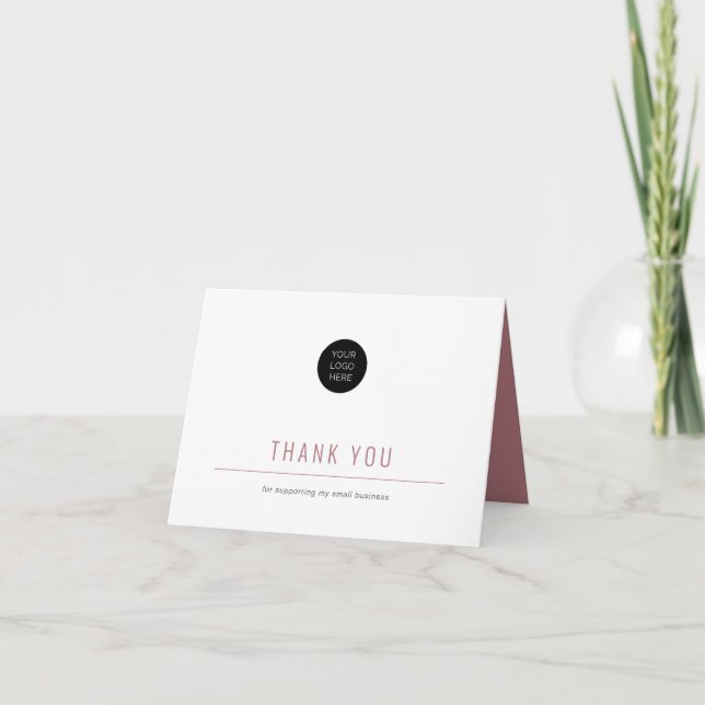 Minimalistisch-einfach-Business dank Kartenklappen Dankeskarte (Vorderseite)