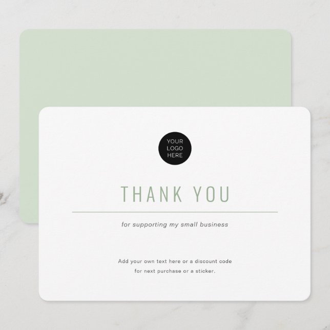 Minimalistisch-einfach-Business-Dankeschön-Karte Dankeskarte (Vorne/Hinten)