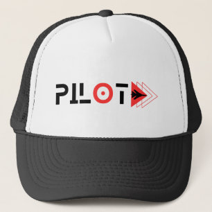 Minimalistisch, einfach, Luftfahrt, Flugzeug, Pilo Truckerkappe