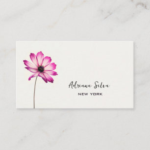 Minimalistisch Einfache Elegance Blume Visitenkarte
