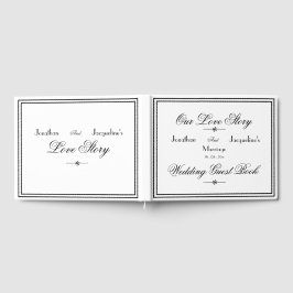 Minimalistisch Einfache Elegante Klassische Hochze Gästebuch