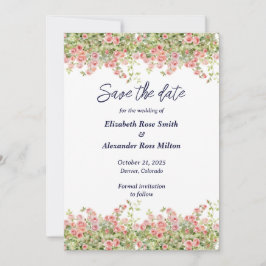 Minimalistisch Einfache Hübsche Rose Weinroute Men Save The Date