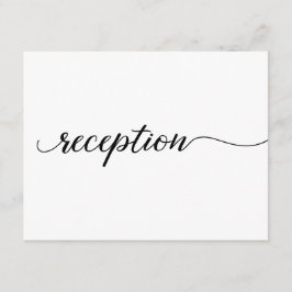 Minimalistisch Einfaches Schwarz-weißes Hochzeitse Begleitkarte