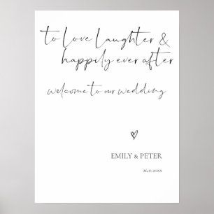 Minimalistisch Elegant 18x24 Willkommen auf unsere Poster