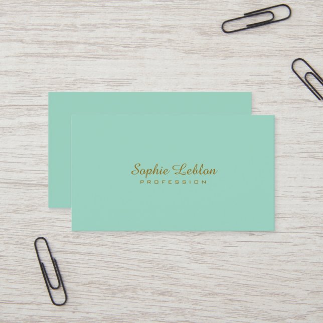 Minimalistisch Elegant Basic Einfach Schlicht leic Visitenkarte (Vorderseite/Rückseite Beispiel)