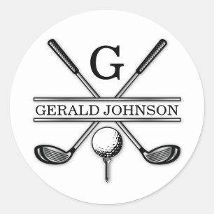 Minimalistisch Elegant Benutzerdefiniertes Golf Mo Runder Aufkleber