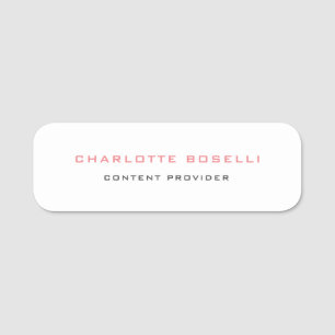 Minimalistisch Elegant Beruflich Namensschild