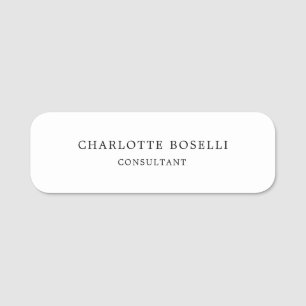 Minimalistisch Elegant Beruflich Namensschild