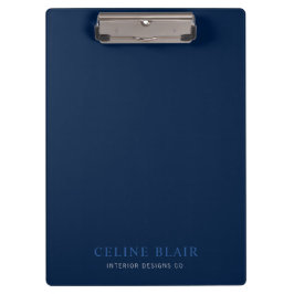 Minimalistisch Elegant Beruflich Navy Blue Klemmbrett