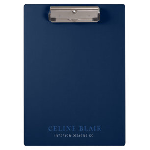 Minimalistisch Elegant Beruflich Navy Blue Klemmbrett