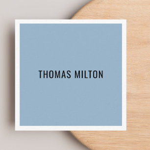 Minimalistisch Elegant Blue White Consultant Quadratische Visitenkarte